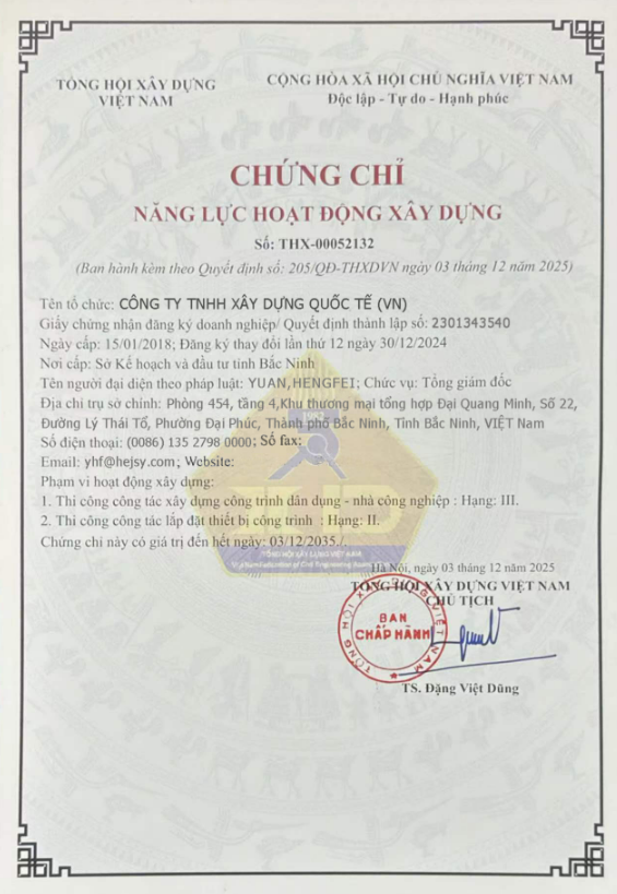 Vietnam Construction Engineering Qualification